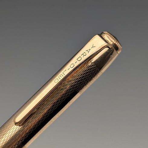 British Vintage Yard O' Red Rolled Gold Propelled Pencil in Case